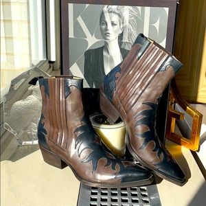NWOT - Sartore cowboy boots in two tone leather